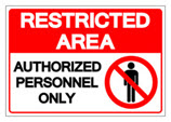 Door sign indicating Biosafety Level 1 lab which says Restricted Area Authorized Personnel Only.