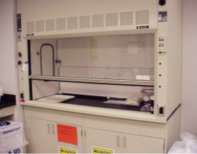 Fume hood in a lab.