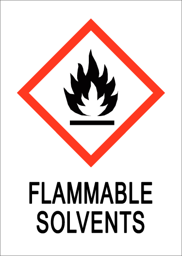 flammable solvent hazard graphic