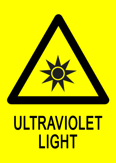 ultraviolet light hazard graphic
