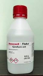Bottle of hydrofluoric acid